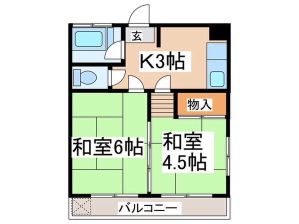 草村ハイツの物件間取画像